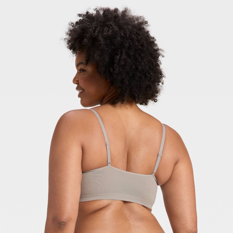 slide 5 of 5, Women's Seamless Removeable Pad Bralette - Auden™ Light Heather Gray S, 1 ct