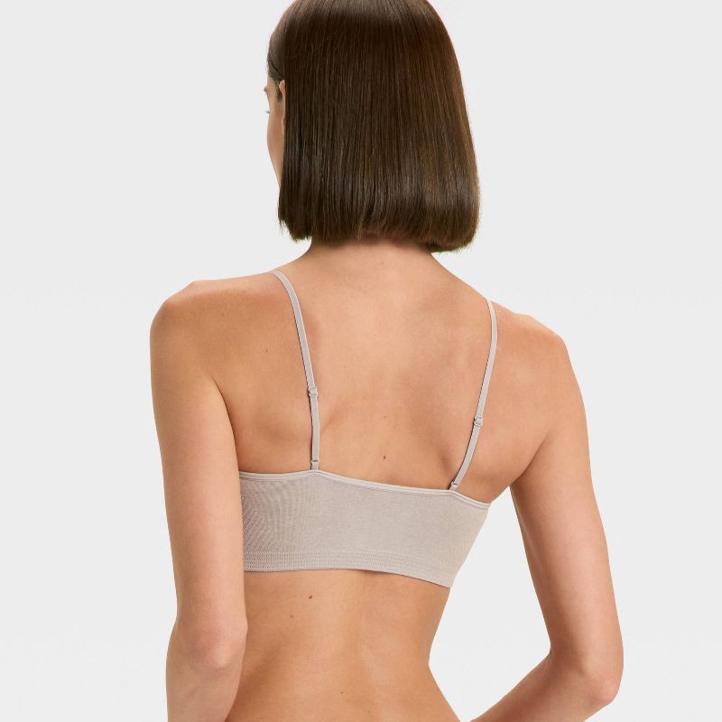 slide 2 of 5, Women's Seamless Removeable Pad Bralette - Auden™ Light Heather Gray M, 1 ct