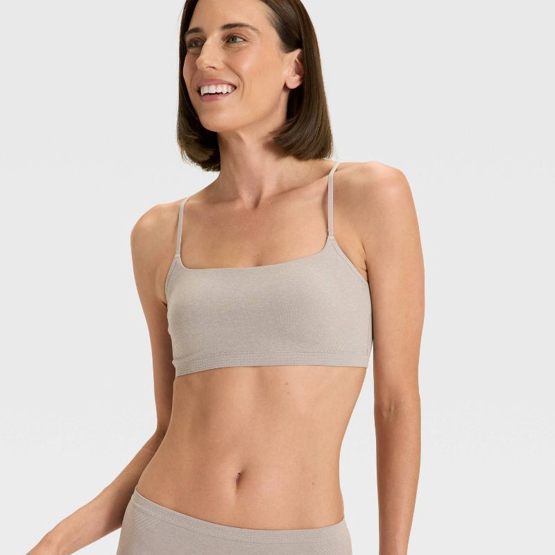 slide 3 of 5, Women's Seamless Removeable Pad Bralette - Auden™ Light Heather Gray M, 1 ct