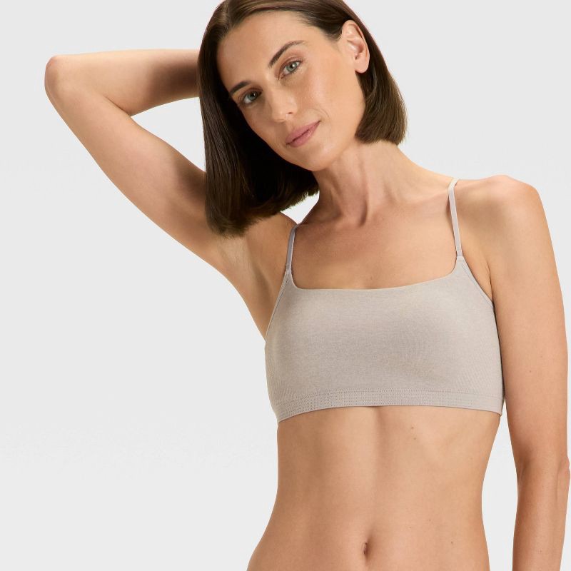 slide 1 of 5, Women's Seamless Removeable Pad Bralette - Auden™ Light Heather Gray M, 1 ct