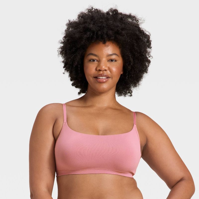 slide 4 of 5, Women's Seamless Removeable Pad Bralette - Auden™ Mauve XS, 1 ct