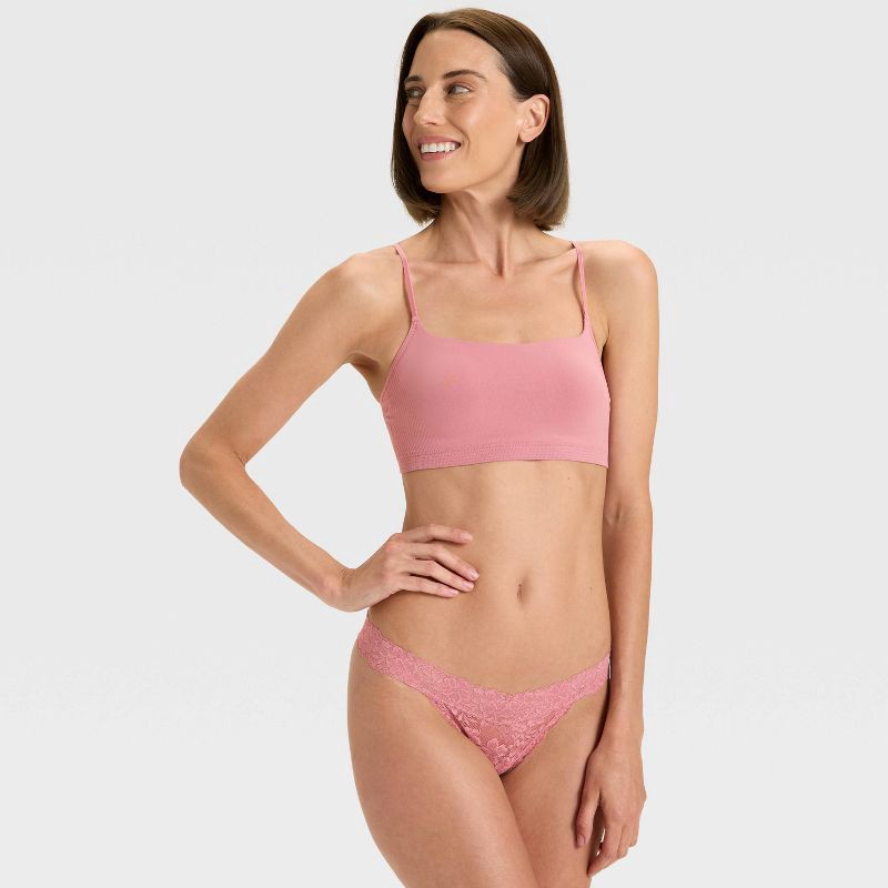 slide 3 of 5, Women's Seamless Removeable Pad Bralette - Auden™ Mauve XXL, 1 ct