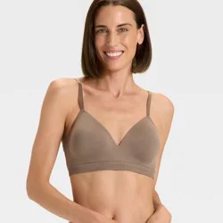 Women's Lightly Lined Seamless Bralette - Auden™ Dark Gray XS