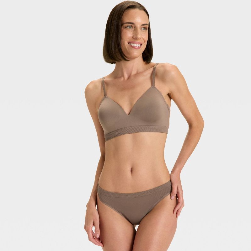 slide 3 of 5, Women's Lightly Lined Seamless Bralette - Auden™ Dark Gray S, 1 ct