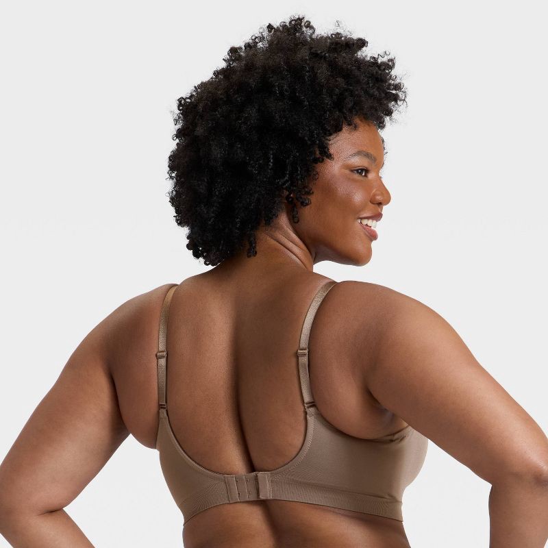 slide 5 of 5, Women's Lightly Lined Seamless Bralette - Auden™ Dark Gray S, 1 ct