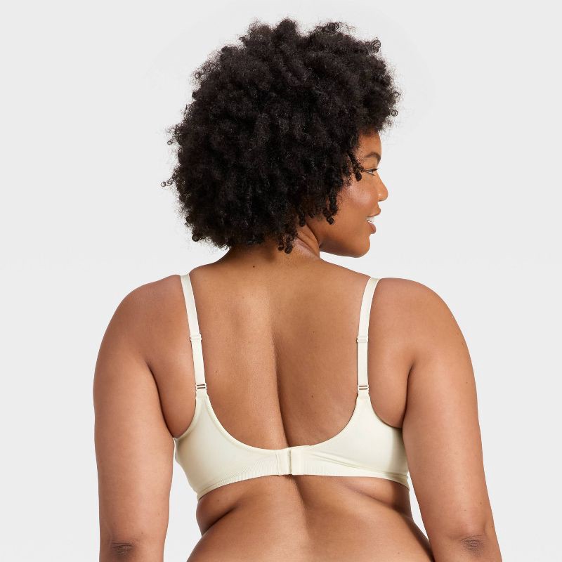 slide 5 of 5, Women's Lightly Lined Seamless Bralette - Auden™ White S, 1 ct