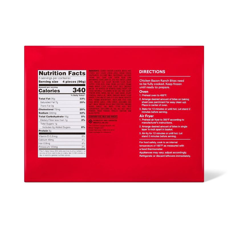 slide 2 of 4, Chicken Bacon Ranch Frozen Bites - 10.2oz - Market Pantry™, 10.2 oz