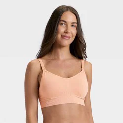 Women's Nursing Lightly Lined Seamless Bralette - Auden™ Pearl Tan L