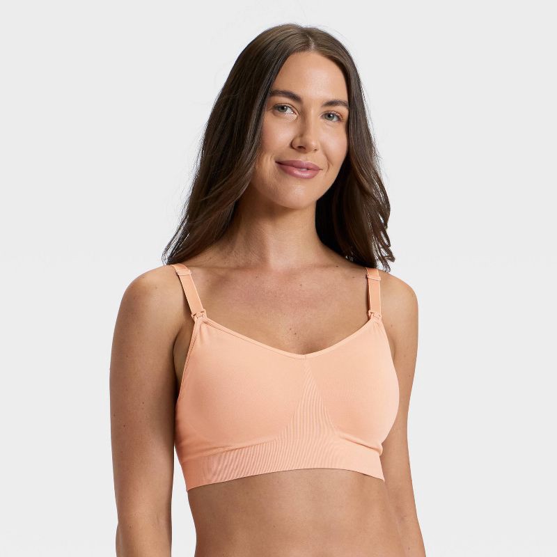 slide 1 of 6, Women's Nursing Lightly Lined Seamless Bralette - Auden™ Pearl Tan XL, 1 ct