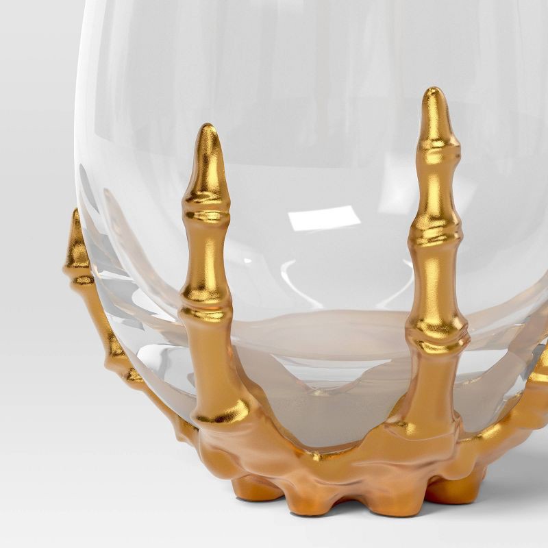 slide 2 of 3, 15.36 oz Stemless Skeleton Wine Glass - Threshold™, 15.36 oz