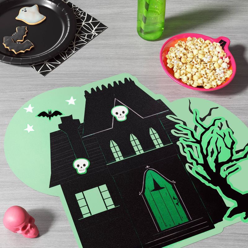 slide 2 of 4, Halloween Haunted House Interactive Placemat Green - Hyde and EEK! Boutique™, 1 ct