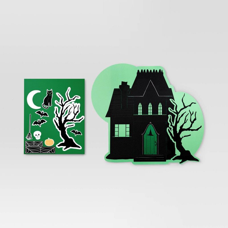 slide 1 of 4, Halloween Haunted House Interactive Placemat Green - Hyde and EEK! Boutique™, 1 ct
