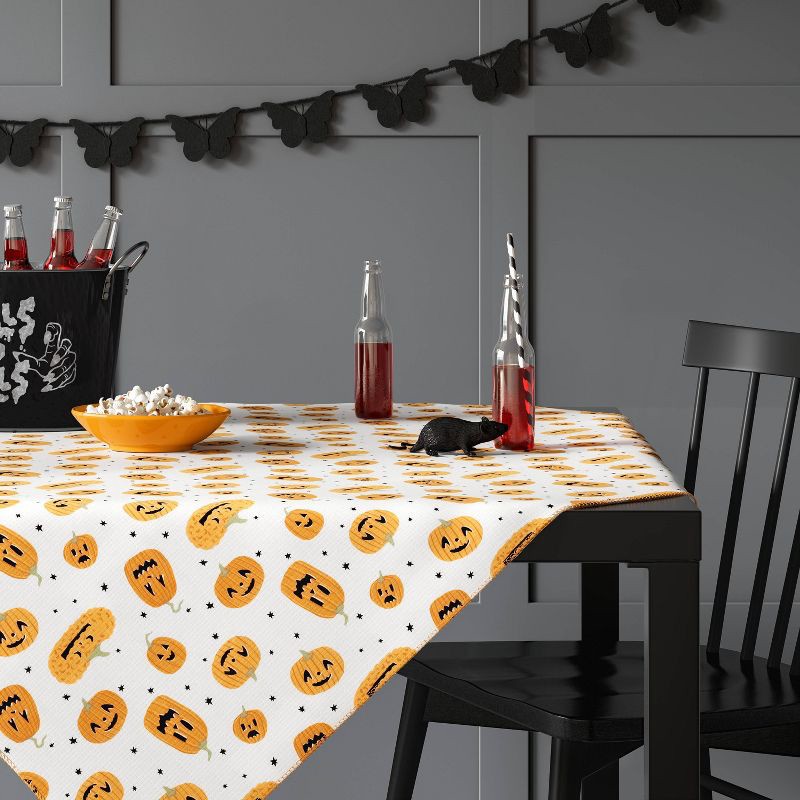 slide 2 of 3, Halloween Pumpkins Table Throw - Hyde and EEK! Boutique™, 1 ct