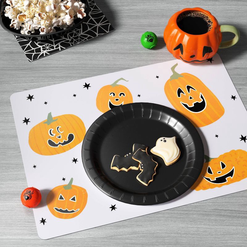 slide 2 of 3, Halloween Pumpkin Interactive Placemat Orange - Hyde and EEK! Boutique™, 1 ct