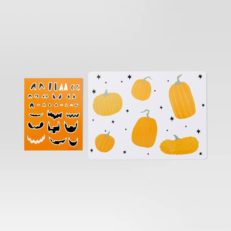 slide 1 of 3, Halloween Pumpkin Interactive Placemat Orange - Hyde and EEK! Boutique™, 1 ct
