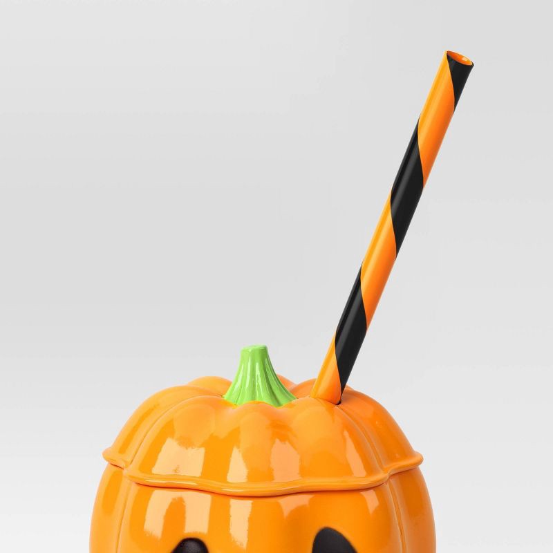 slide 3 of 3, 12 fl oz Halloween Figural Pumpkin Tumbler - Hyde and EEK! Boutique™, 12 fl oz