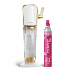 SodaStream Art Sparkling Water Maker with CO2 and Carbonating Bottle White/Gold