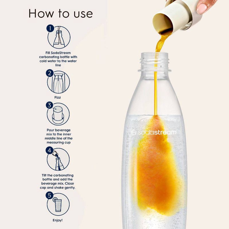 slide 4 of 9, SodaStream Bubly Burst Peach Mango Flavor Mix - 14.9 fl oz, 14.9 fl oz