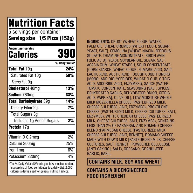 slide 4 of 4, Take & Bake Five Cheese Traditional Crust Pizza - Market Pantry™, 1 ct