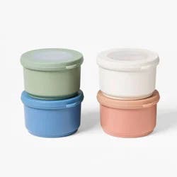 8pc (Set of 4) 1.25c Plastic Round Snack Container Set - Figmint™