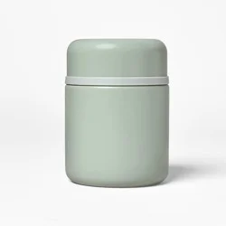 13.5oz Double Walled Stainless Steel Vacuum Food Jar with Spoon Green - Figmint™