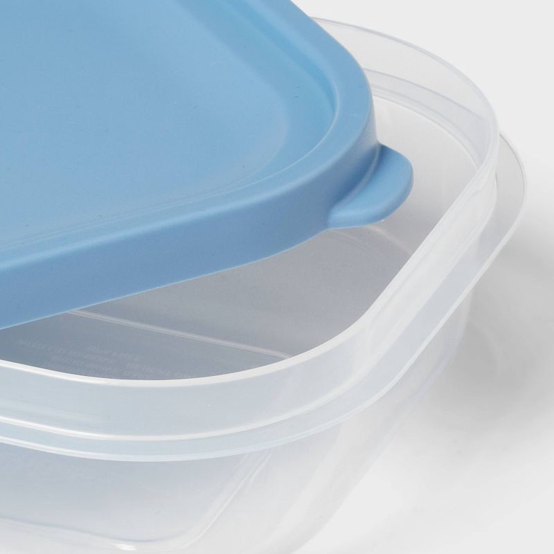 slide 3 of 3, 6pc (Set of 3) Plastic Food Storage Container Set Blue - Room Essentials™, 6 ct