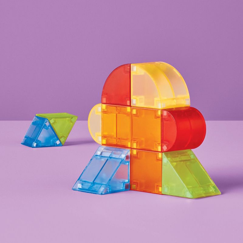 slide 2 of 5, Magnetic Blocks Medium transparent Blue Tin - Gigglescape™, 1 ct