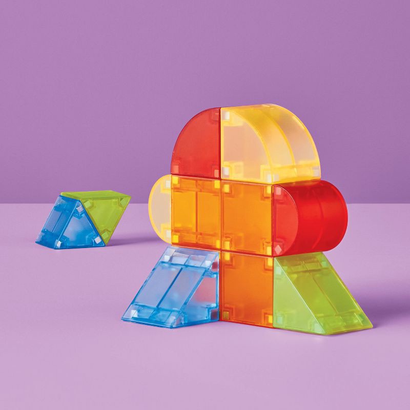 slide 2 of 5, Magnetic Blocks Medium transparent Blue Tin - Gigglescape™, 1 ct