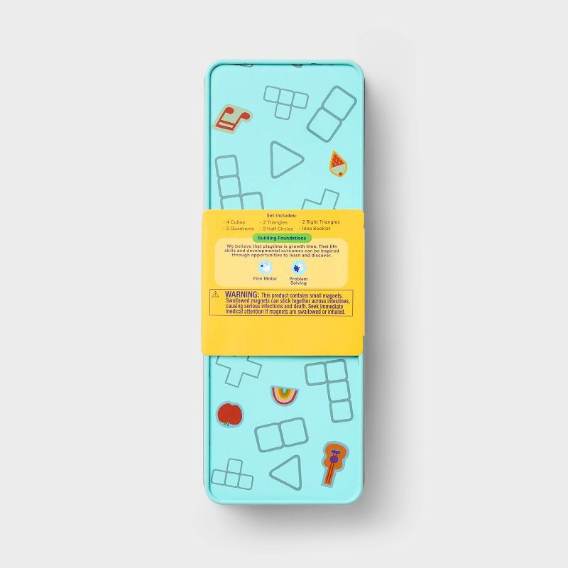 slide 5 of 5, Magnetic Blocks Medium transparent Blue Tin - Gigglescape™, 1 ct