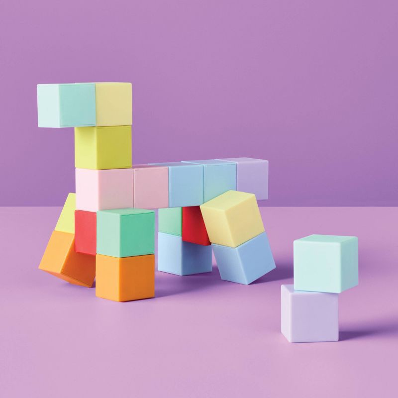 slide 2 of 5, Magnetic Blocks Mini solid Purple Tin - Gigglescape™, 1 ct