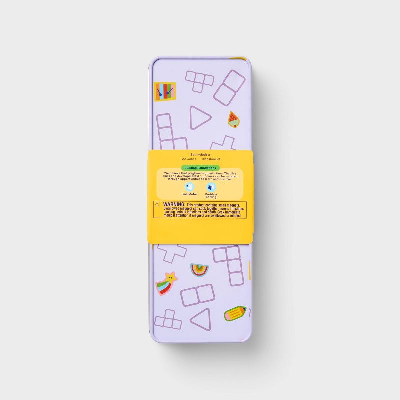 slide 5 of 5, Magnetic Blocks Mini solid Purple Tin - Gigglescape™, 1 ct