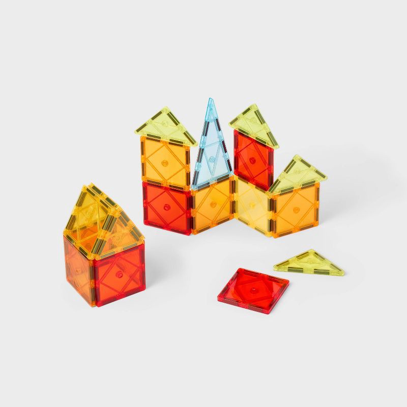slide 1 of 5, Magnetic Tiles Red Tin - Gigglescape™: Educational Building Set, Enhances Creativity & Fine Motor Skills, 20 Pieces, 20 ct