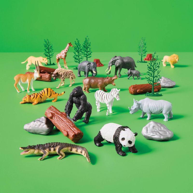 slide 2 of 4, Safari Animal Figure - 30pc - Gigglescape™, 30 ct