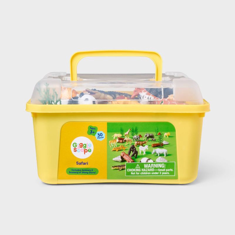 slide 3 of 4, Safari Animal Figure - 30pc - Gigglescape™, 30 ct