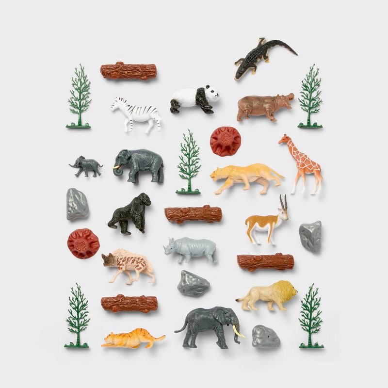 slide 1 of 4, Safari Animal Figure - 30pc - Gigglescape™, 30 ct