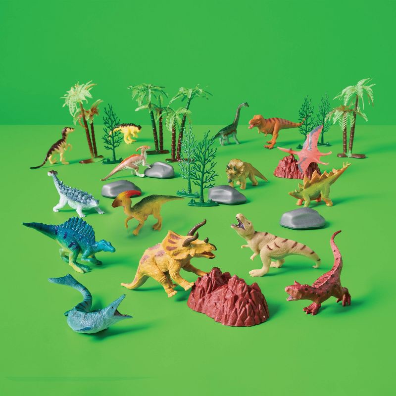 slide 2 of 4, Dinosaur Animal Figure - 30pc - Gigglescape™: PVC Material, Includes Animal Figures Set, 30 ct