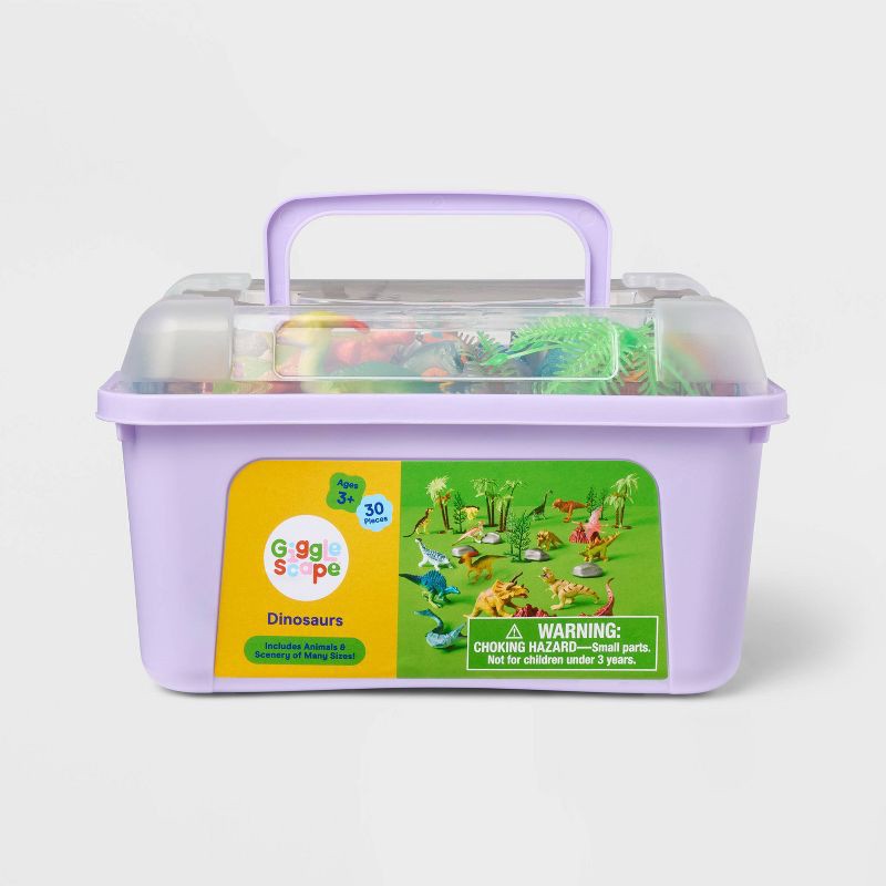 slide 3 of 4, Dinosaur Animal Figure - 30pc - Gigglescape™: PVC Material, Includes Animal Figures Set, 30 ct