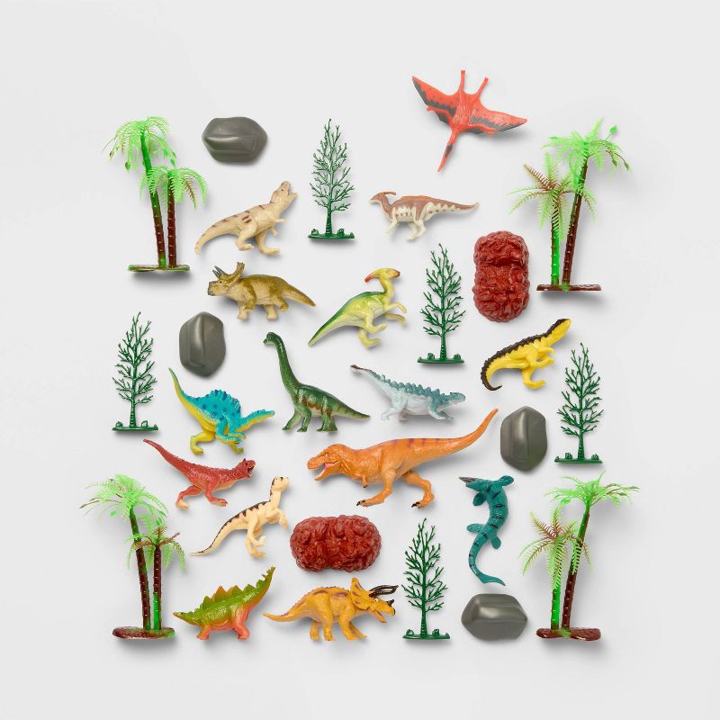slide 1 of 4, Dinosaur Animal Figure - 30pc - Gigglescape™: PVC Material, Includes Animal Figures Set, 30 ct