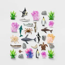 Sea Animal Figure - 30pc - Gigglescape™: PVC Animal Playset Toy