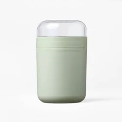 Snack Cup with Topping Compartment Green - Figmint™