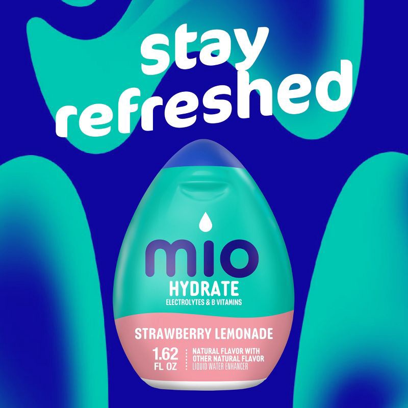 slide 4 of 9, MiO Hydrate Strawberry/Lemonade Flavored Drink Mix - 1.62oz, 1.62 fl oz