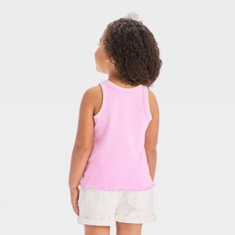 slide 3 of 3, Toddler Girls' Ribbed T-Shirt - Cat & Jack™ Purple 18M, 1 ct