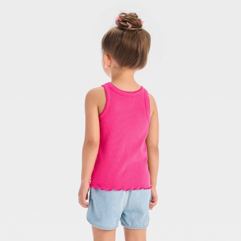 slide 3 of 4, Toddler Girls' Sun Ribbed T-Shirt - Cat & Jack™ Pink 18M, 1 ct