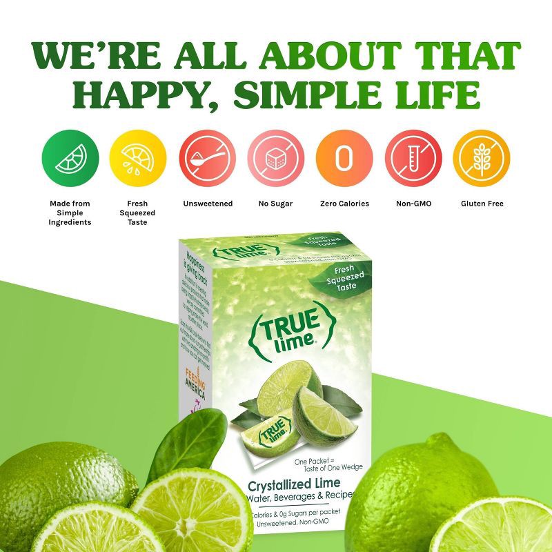 slide 5 of 7, True Lime crystalized lime Flavored Water - 32pk/0.9oz Cans, 32 ct, 0.9 oz