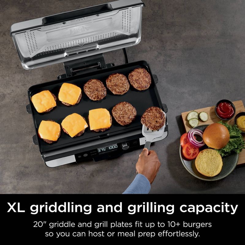 slide 5 of 13, Ninja Sizzle Pro XL 20" Indoor Griddle & Grill with ProTemp Black, 1 ct