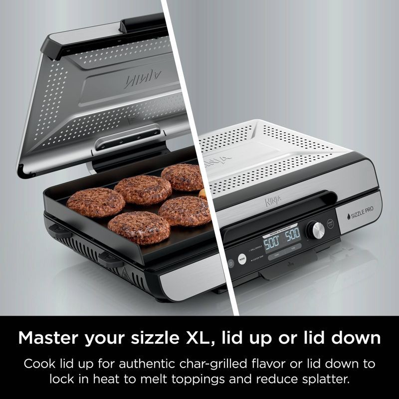 slide 9 of 13, Ninja Sizzle Pro XL 20" Indoor Griddle & Grill with ProTemp Black, 1 ct