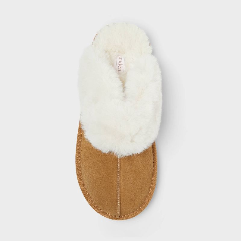 slide 3 of 4, Women's Sylvia Genuine Suede Scuff Slippers - Auden™ Brown 10, 1 ct