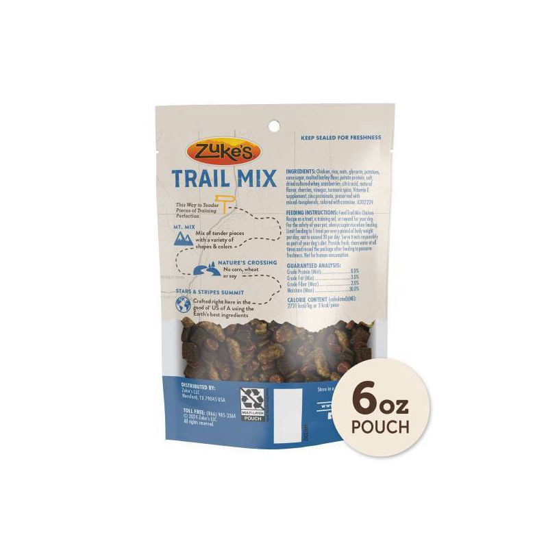 slide 2 of 10, Zukes Trail Mix Chicken Cranberry Flavor Chewy Dog Treats - 6oz/8ct, 8 ct; 6 oz