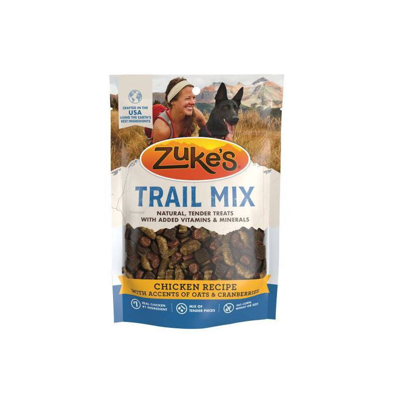 slide 1 of 10, Zukes Trail Mix Chicken Cranberry Flavor Chewy Dog Treats - 6oz/8ct, 8 ct; 6 oz