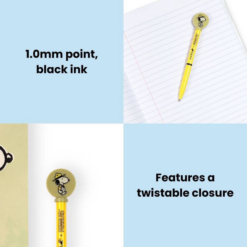 slide 4 of 6, Yoobi 7.5"x9.75" Peanuts Composition Books Wide Ruled with Pen Beagle Scouts, School Supplies, 1 ct